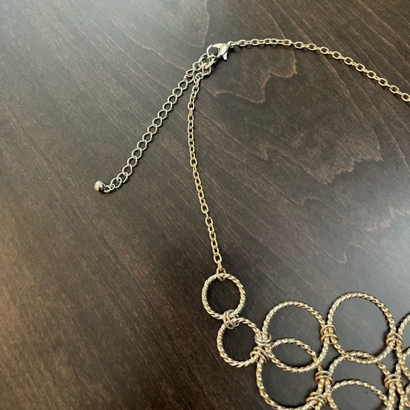 J. Crew Factory Multi-Strand Hoop Chain Necklace. Gold Tone. - Picture 3 of 4